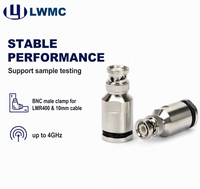 Connecteur mâle BNC LWMC à pince pour câble LMR400 et câble de 10 mm jusqu'à 4 GHz, VSWR 1.2 max, connecteur à placage de contact extérieur CuSnZn(Q)