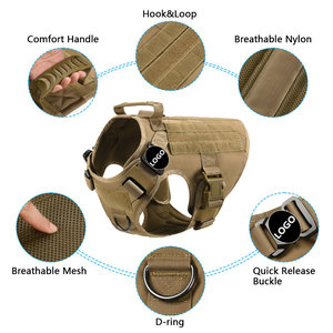 Arnés para perros al por mayor de fábrica, Correa con asa, duradero, ajustable, resistente, chaleco de entrenamiento para mascotas, ropa, arnés táctico para perros - Product Image 2