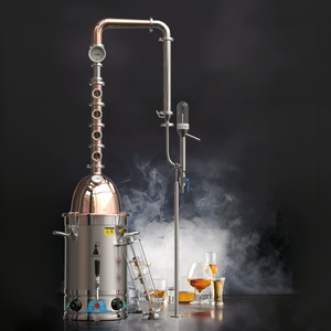 Alambic à tour en cuivre à commande électrique entièrement automatique pour la distillation de brandy, whisky, gin, rhum, vodka - Product Image 3