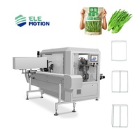 Machine d'emballage de sachets en plastique pré-fabriqués de type poussée pneumatique de haute précision Elemotion pour base de fondue, bloc de tofu, fromage