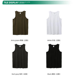 Herren weste Baumwolle Gestrickt High Street Cut Rotloch Loose Fit Inner Sports Vest Street Style - Product Image 4