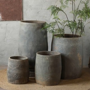 Jardinière <span class=keywords><strong>en</strong></span> <span class=keywords><strong>terre</strong></span> mate décorative d'intérieur et d'extérieur, jardin de maison, grands pots de fleurs <span class=keywords><strong>en</strong></span> céramique, vente <span class=keywords><strong>en</strong></span> gros - Product Image 2