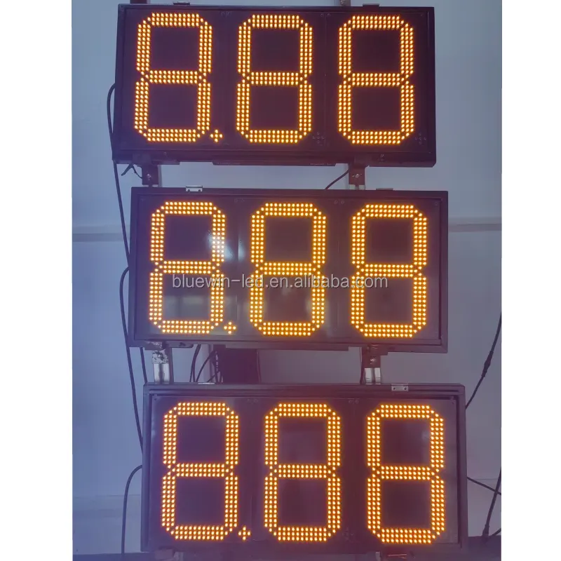 LEDスクリーンガソリン価格燃料ガスLED価格サインセグメントガソリンスタンドディスプレイ