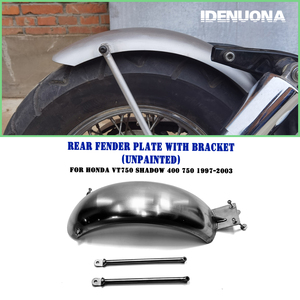 <span class=keywords><strong>Plaque</strong></span> de garde-boue arrière argentée <span class=keywords><strong>avec</strong></span> support pour <span class=keywords><strong>moto</strong></span> Honda Shadow 400 750 - Product Image 6