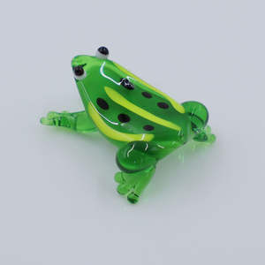 Toptan masa <span class=keywords><strong>Mini</strong></span> boyutu sevimli minyatür küçük Murano yeşil cam hayvan küçük kurbağalar oyuncak heykelcik Diy sanat dekorasyon - Product Image 6