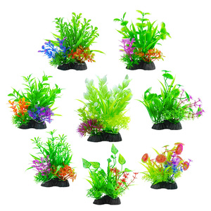 Bron Fabrikant Pvc 16Cm Bloemen Water Plant Gemengd Gras Gesimuleerde Micro-Landschap Decoratieve Ornament Fishtank Aquaria - Product Image 1