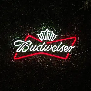 Atacado budweiser cerveja bar club restaurante publicidade flex neon sinal