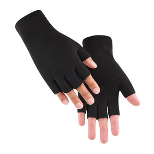 Gants d'hiver demi-doigts pour femmes, doublés de polaire, chauds pour le cyclisme, la conduite et les activités de plein air, taille unique - Product Image 5