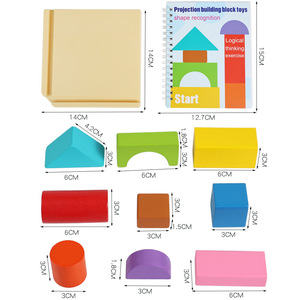 3D Spatial Projection <b>Building</b> <b>Blocks</b> For Children Solid Geometry Three View Cognition Early Education Puzzle Toys Thinking - Product Image 4