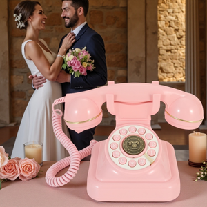 Téléphone Filaire Vintage pour Mariages, Livre d'Or Audio & <span class=keywords><strong>Enregistreur</strong></span> <span class=keywords><strong>de</strong></span> Messages Vocaux pour Confessions & Usage Personnel - Product Image 1