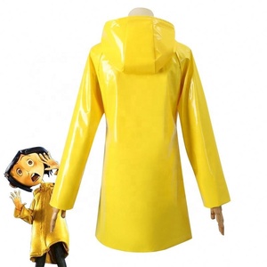 Costume de film <span class=keywords><strong>Coraline</strong></span> et la porte secrète pas cher, imperméable jaune Caroline pour Halloween Cosplay - Product Image 3