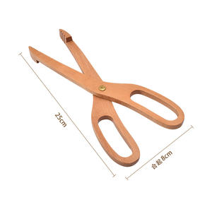 Fabrik Großhandel Lebensmittel Schere Clip Holz Kreative Kuchen Leckereien Holzbrot Zange Tragbare Backwerk zeuge Schere Brot Zange - Product Image 6
