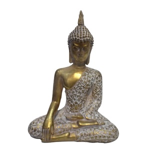 Statue de <span class=keywords><strong>bouddha</strong></span> thaïlandais <span class=keywords><strong>en</strong></span> résine, Figurines feng shui, bouddhisme assis, décoration de salon, maison - Product Image 1