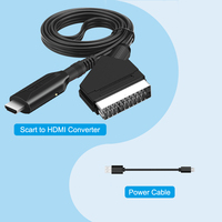 Kabelgebundener Adapter für Sky Box STB HDMI zu SCART Video-Audio-Upscale-Konverter für HD-TV DVD 1080P/NTSC/PAL