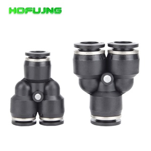 Conector Neumático HOFUJNG de Plástico Negro Serie PY Tipo Y, Conector Rápido Reductor en T para Manguera de Aire - Product Image 3