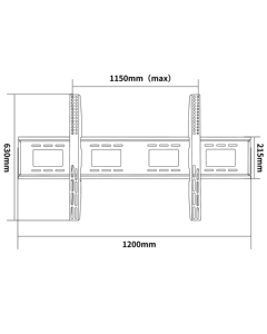 ที่แขวนทีวีติดผนังอเนกประสงค์ทนทานวัสดุเหล็กขาตั้งทีวีสำหรับติดตั้งหน้าจอ80-120นิ้วใช้งานร่วมกับ <span class=keywords><strong>Skyworth</strong></span> Hisense - Product Image 2