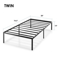 Lit simple en fer moderne et simple, très vendu, pour chambre d'enfant, dortoir scolaire, mobilier.