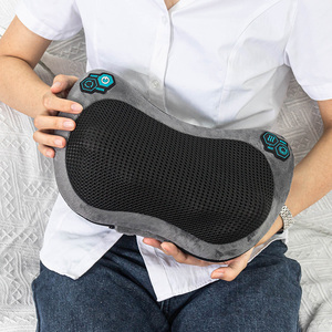 Almohada de masaje <span class=keywords><strong>Shiatsu</strong></span> para fisioterapia Cervical, masajeador para amasar el cuello, almohada de viaje, almohada de masaje para amasar eléctrica caliente - Product Image 3