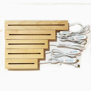 מלבן עץ תצוגה אור הוביל תצוגה עץ בסיס dimmer אורות צבעוניים מנורת לעמוד חם מלבן צבע חם הוביל בסיס אור - Product Image 1