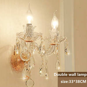 Iluminación decorativa interior Sala de estar Villa Boda Lujo Europa Vela Candelabro de cristal - Product Image 4