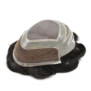 دانتيل فرنسي أمامي متين نظام شعر للرجال خط شعر طبيعي ناعم أحادي الشعر للرجال - Product Image 5