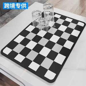 Tapete de Cocina de Tierra de Diatomeas, Rectangular, 30x40cm, 40x50cm, 50x60cm, Impermeable, Antideslizante, con Patrón Geométrico - Product Image 4