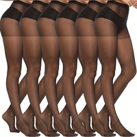Collant Personnalisé Femme Taille Haute Fin et Transparent en Nylon Opaque Effet Amincissant 20 Deniers avec Pointe Renforcée