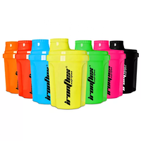 Bouteille d'eau en plastique sans BPA, écologique, 300 ml, bouteille de shaker pour protéines de sport en PP, gobelet de mélange de poudre sportive en plastique 10 oz avec LOGO