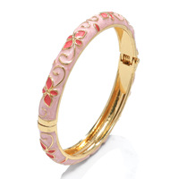 Pulsera de Aleación con Diseño de Trébol de Cuatro Hojas con Goteo de Aceite de Color Dulce Fresco, Estilo Vintage, con Flor de Cinco Hojas Apiladas