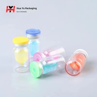 Flacons cylindriques en verre double paroi de 3 ml avec bouchons à sertir pour le transfert de poudre lyophilisée, sérum et autres applications médicales et esthétiques