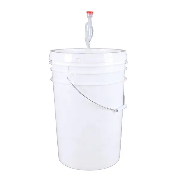 Tenuta Bianco 20 litro di plastica fermentazione secchio con airlock sul coperchio