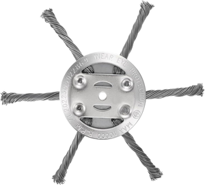 Tête de rechange pour tondeuse à <span class=keywords><strong>gazon</strong></span> électrique, 6 lames, <span class=keywords><strong>brosse</strong></span> à herbe en fil d'acier torsadé - Product Image 1