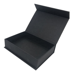 Caja de embalaje de papel magnético plegable de regalo de cartón rígido negro personalizado al por mayor - Product Image 3