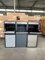 Grande boîte aux lettres extérieure autoportante antivol en acier, finition thermolaquée, conception durable, serrure à clé, pour livraison de colis dans le jardin