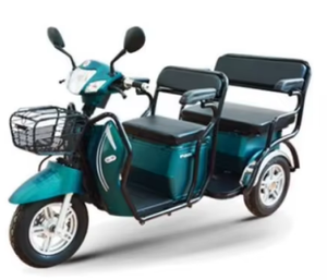 Asientos de gran tamaño para dos personas, cesta de cubo grande, carro de almacenamiento, movimiento, bicicleta de compras, triciclos eléctricos de viaje, scooter de tres ruedas - Product Image 6
