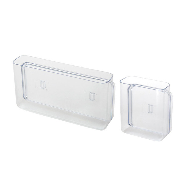 Wall Mount Bedside Remote Control Holder Clear Acrylic Cell Phone Stand Media Storage Organizer Box on Sales