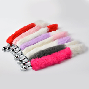 अनुकूलन योग्य लंबाई मजाकिया खिलौना वयस्क खेल बट प्लग के साथ शुरुआती लोमड़ी पूंछ गुदा प्लग - Product Image 6