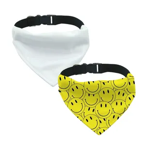 Sublimation Custom Logo Dog Bandana 100% Polyester Pet Collar Scarf Bandanas For Small Medium And Large Dogs