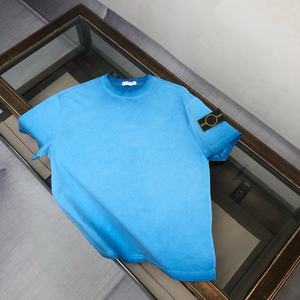 <span class=keywords><strong>Camiseta</strong></span> de manga corta con logo bordado <span class=keywords><strong>Stone</strong></span> Stitched para <span class=keywords><strong>hombre</strong></span>, teñida con efecto vintage, cuello redondo, estilo casual de verano, streetwear, <span class=keywords><strong>Island</strong></span> - Product Image 1