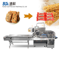 Machine d'emballage haute vitesse pour barres chocolatées, biscuits, pain, aliments, film, feuille d'emballage, ligne de remplissage de confiseries