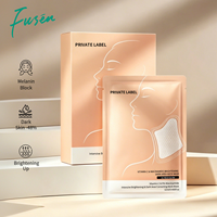 Mascarilla para Cuello con Vitamina C de Marca Privada, Parches para Cuello con Niacinamida al por Mayor, 5 Unidades, Aclara la Piel Oscura y Corrige el Tono