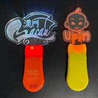 Bâton lumineux en acrylique pour décoration de mariage, logo personnalisé, forme RGBW LED 15 couleurs, design moulé 3D, portable, piles AAA