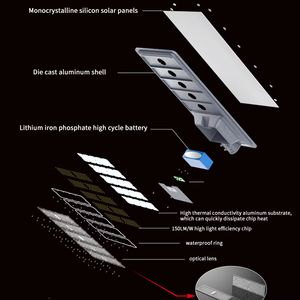 <span class=keywords><strong>Solar</strong></span> betriebene LED-Straßen laterne mit Bewegungs sensor Außen wasserdicht 300W 400W 500W All-in-One-<span class=keywords><strong>Solar</strong></span>-Straßen laterne - Product Image 3