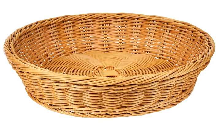 woven poly-wicker bread basket woven tabletop food serving