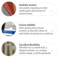 MIGLIORE Tuiles de revêtement mural imperméables mcm Brique de construction Style de tuile d'argile Briques de parement de mur extérieur Carreaux flexibles Pierre