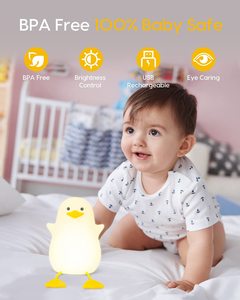 Rechargeable Cute <strong>Duck</strong> Shape LED Night <strong>Light</strong> for Kids With Timer - Product Image 4