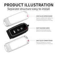 Coque de protection légère et durable en alliage de zinc et silicone pour clé de voiture Mazda, anti-poussière, vente chaude de notre usine chinoise