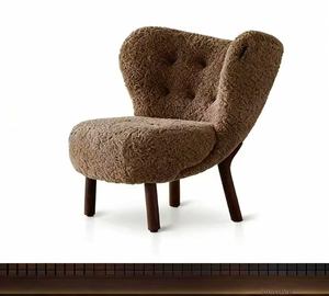 Sillón de ocio de estilo medieval retro francés para sala de estar, sofá individual para balcón, sillón de descanso. - Product Image 2