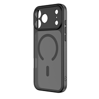 Coque magnétique givrée antichoc en TPU et PC, toucher doux, protection intégrale de l'objectif pour iPhone 16 17 18 Pro Max (vente en gros)