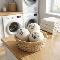 Boules de séchage en feutre 100 % pure laine de 40 grammes, écologiques et réutilisables, pour sèche-linge, pièces d'équipement de nettoyage à sec, fabriquées en Chine